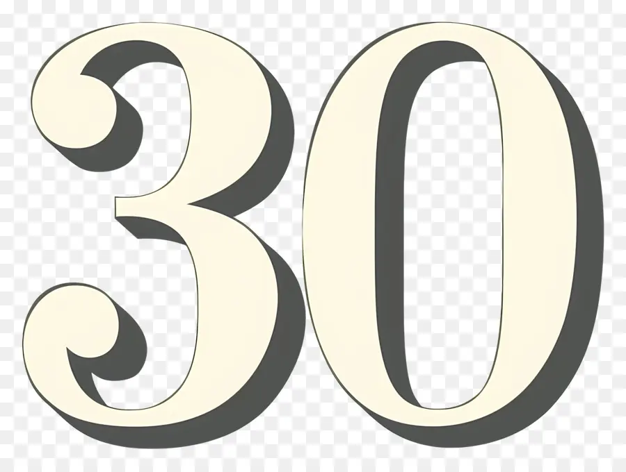 Numéro 30，Conception Du Numéro PNG