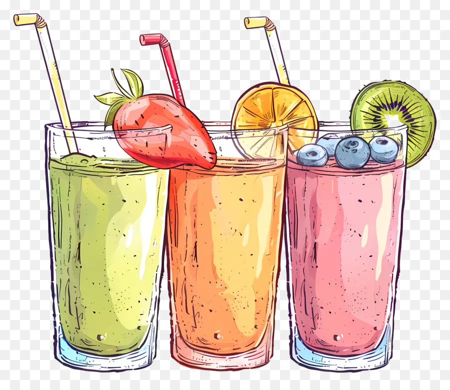 Smoothies，Smoothies De Fruits Frais PNG