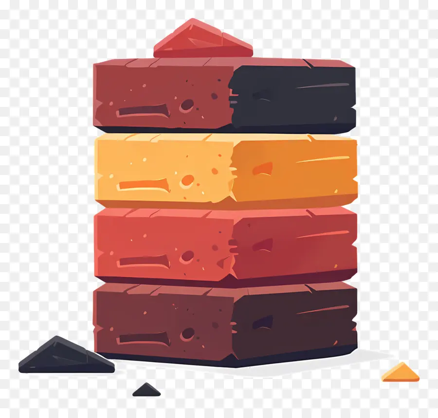 Pile De Briques，Fromage PNG