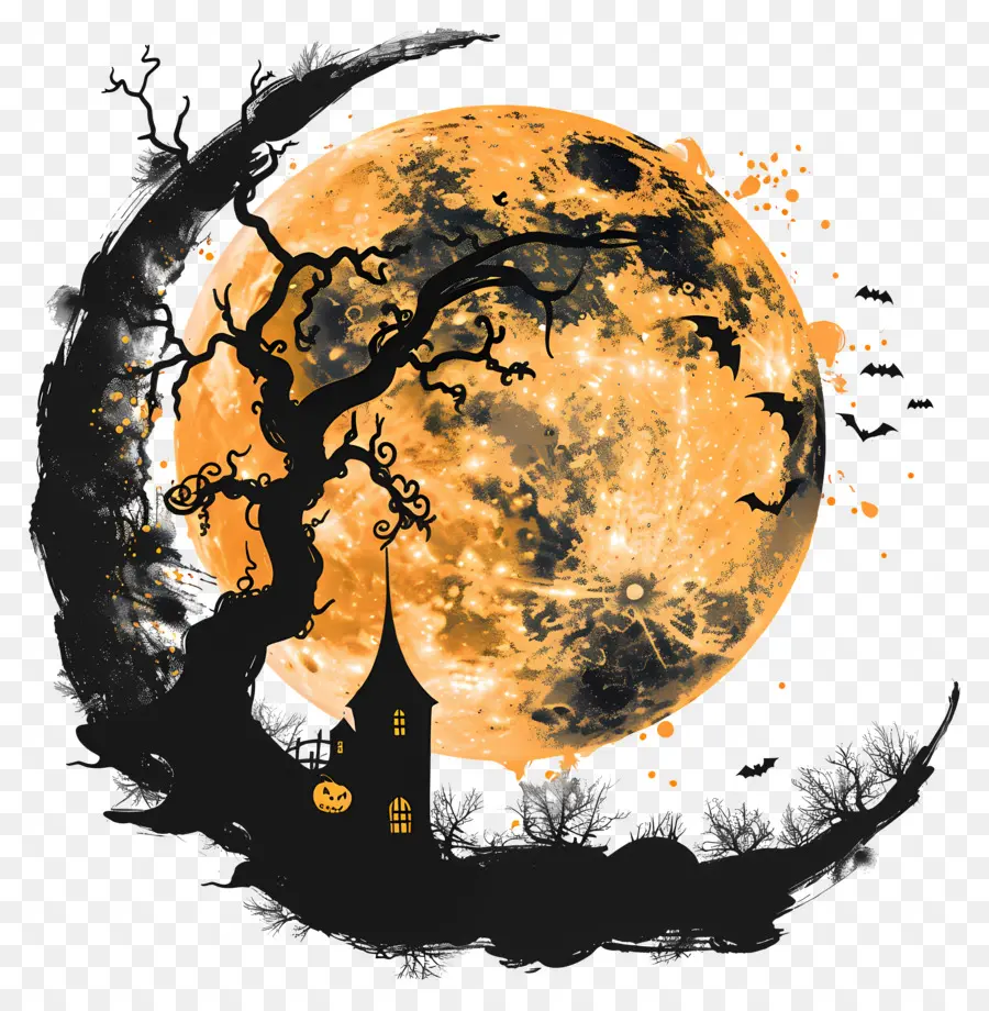 Halloween，Lune PNG