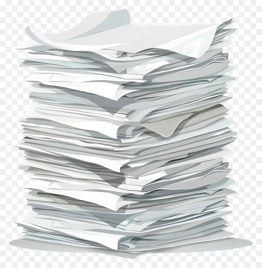 Pile De Papiers，Les Documents Papier PNG