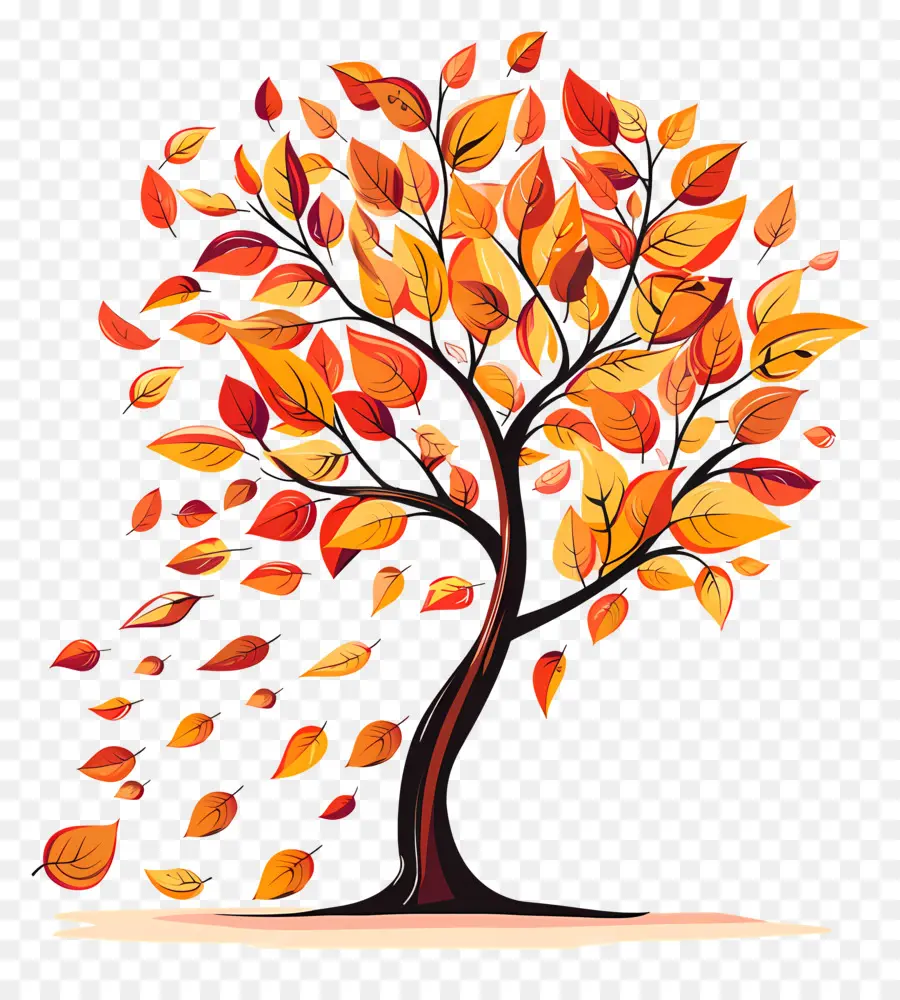 Arbre D'automne，Arbre Avec Des Racines PNG