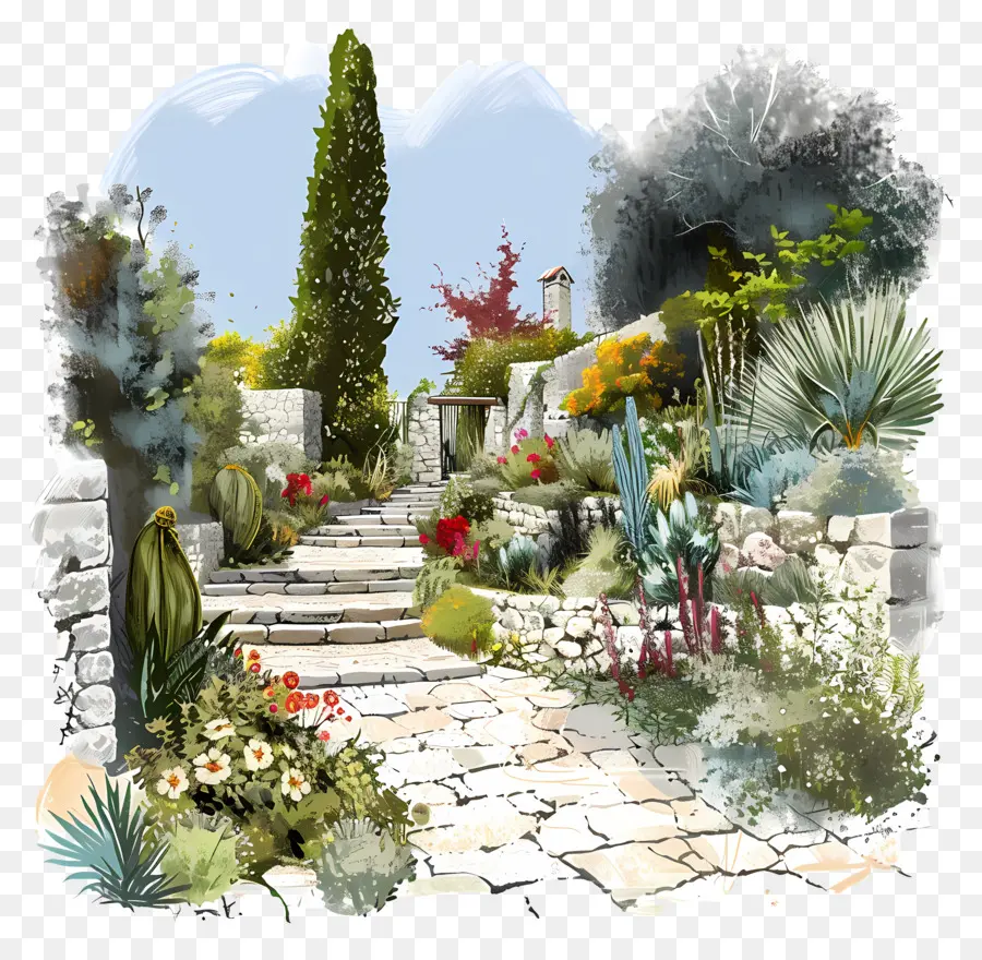 De La Méditerranée，Jardin PNG