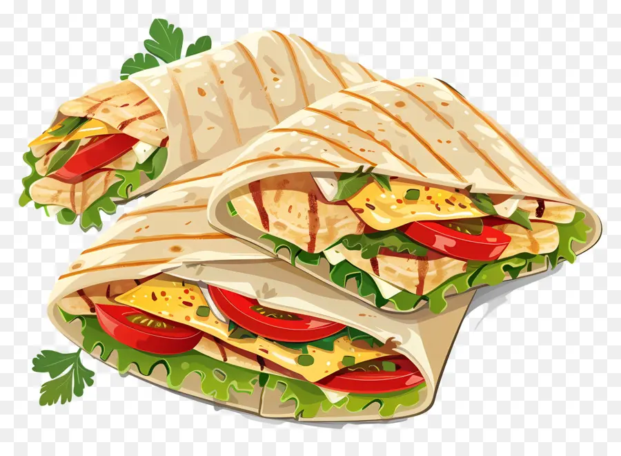 Enveloppe Grillée，Tortilla PNG