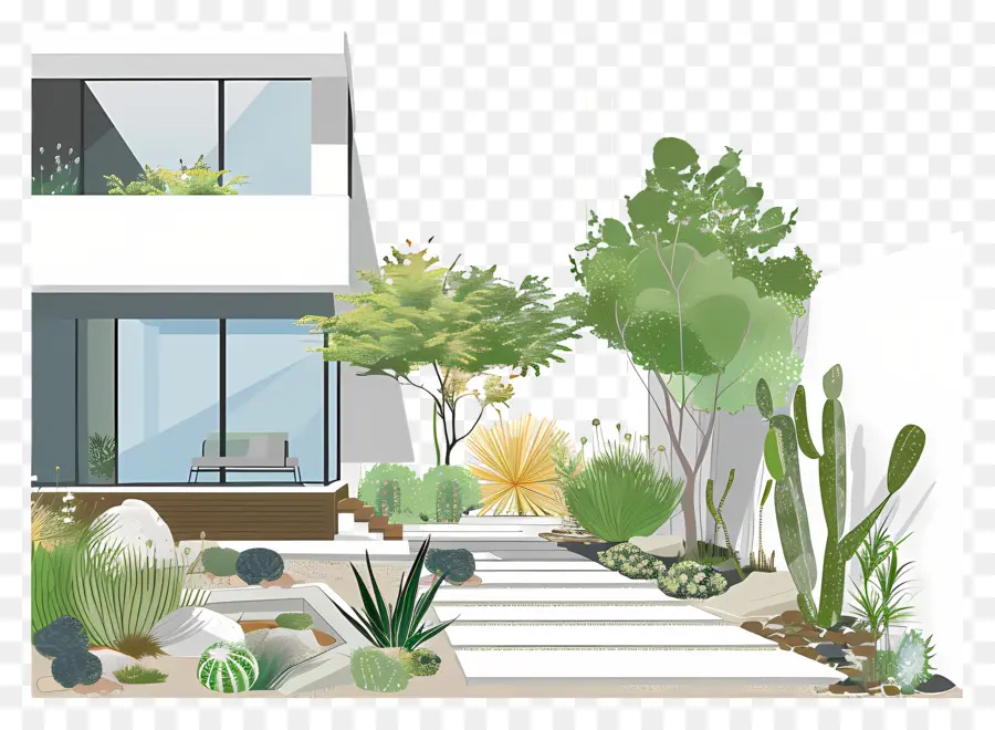 Jardin Moderne，Cour Moderne PNG