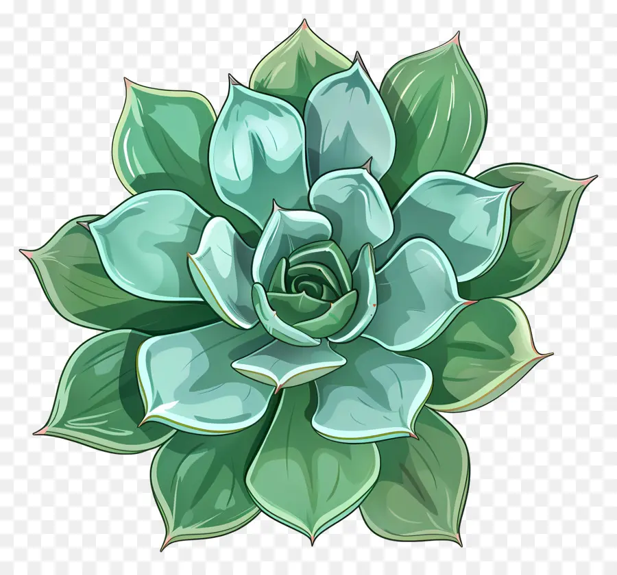 Plante Succulente，Feuilles Vertes PNG