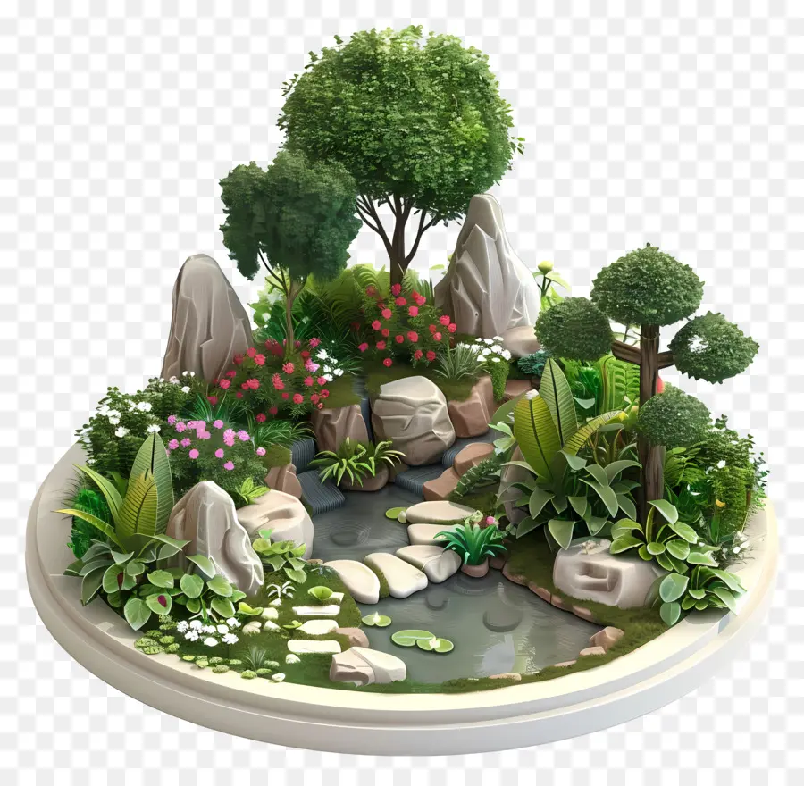 Jardin Moderne，Jardin De Rocaille PNG