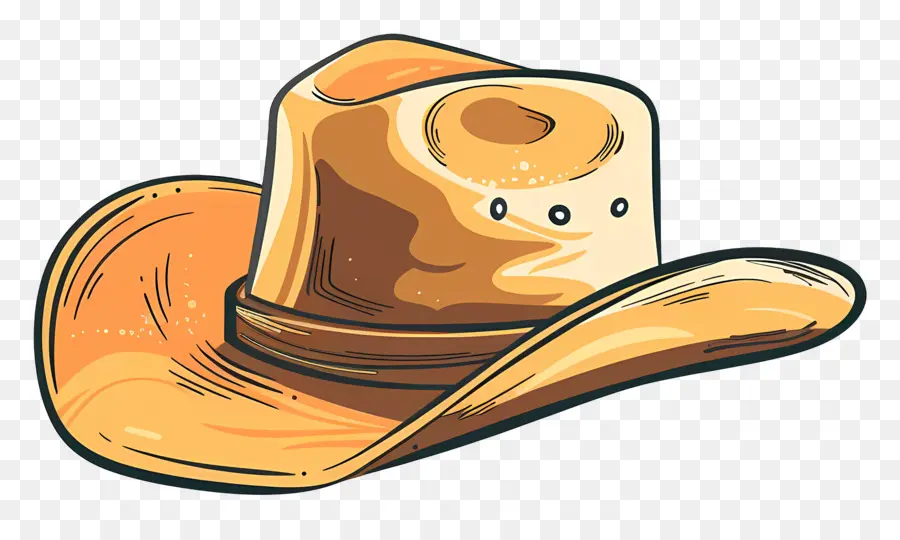 Chapeau De Cow Boy，En Cuir Brun PNG