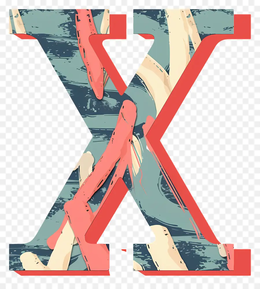 Lettre X，X Coloré PNG