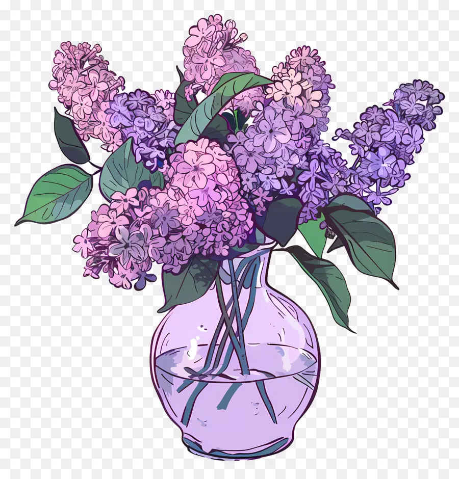 Lilas Esthétique，Fleurs Violettes Lila PNG