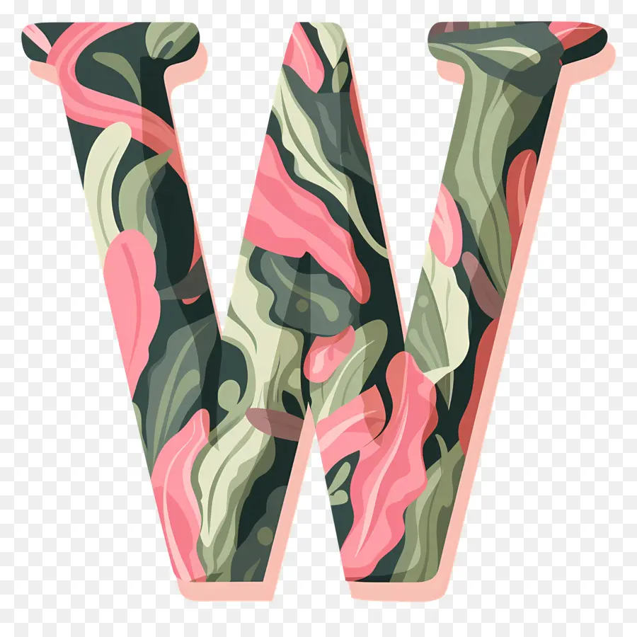 Lettre W，Camouflage PNG