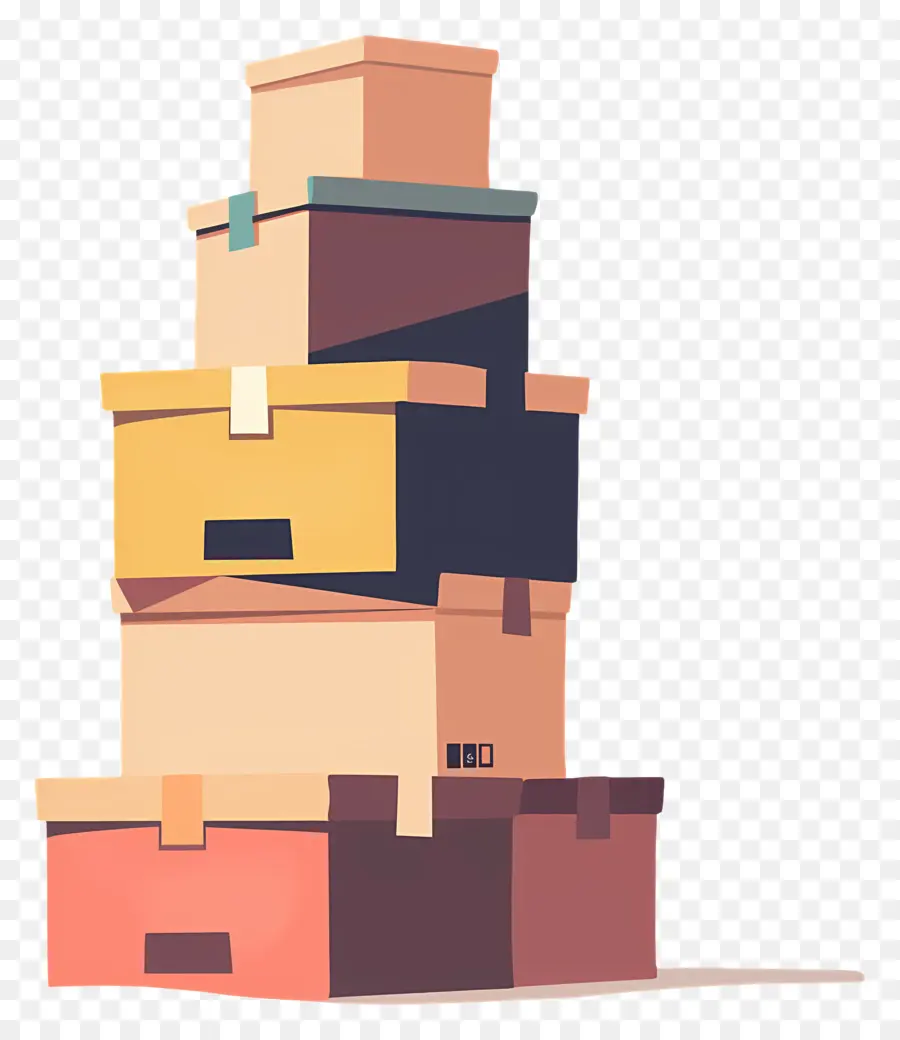 Pile De Boîtes，Les Boîtes En Carton PNG