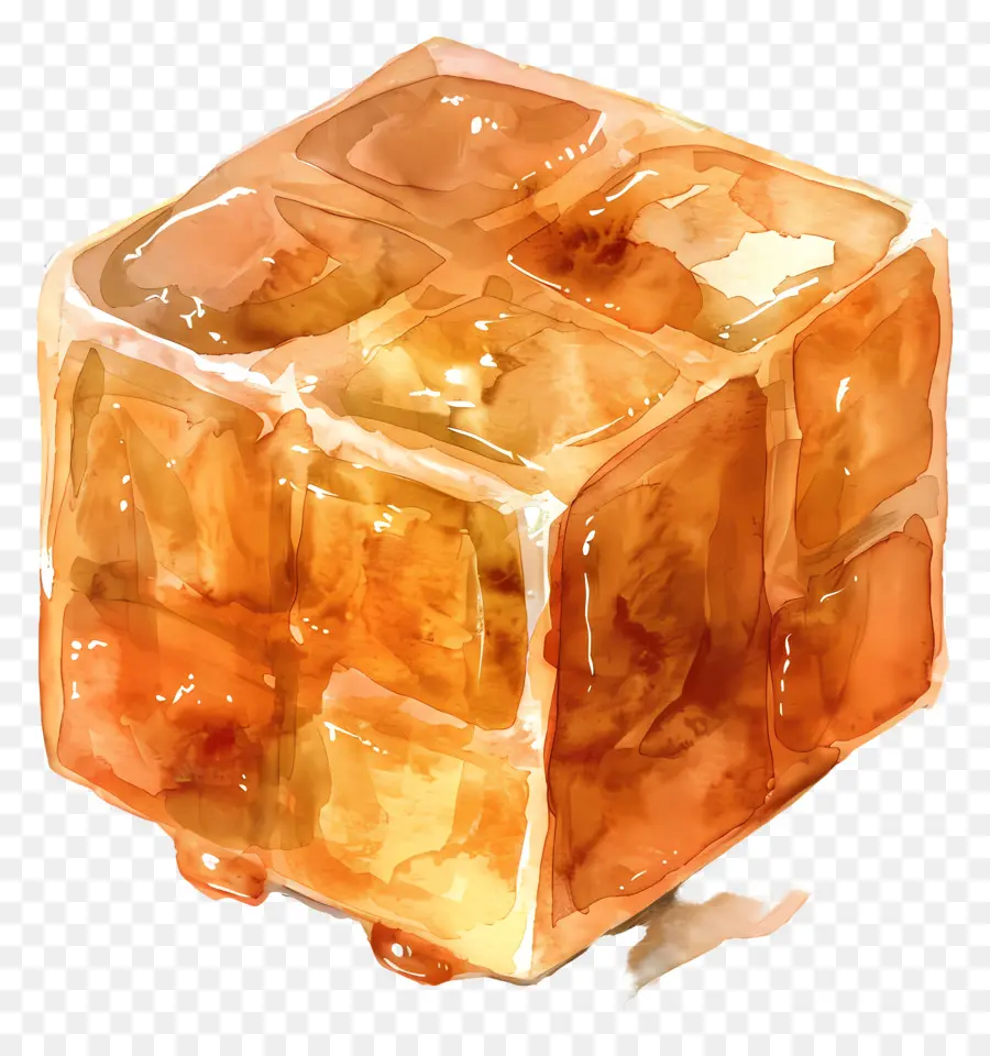 Cube De Caramel，Chocolat PNG