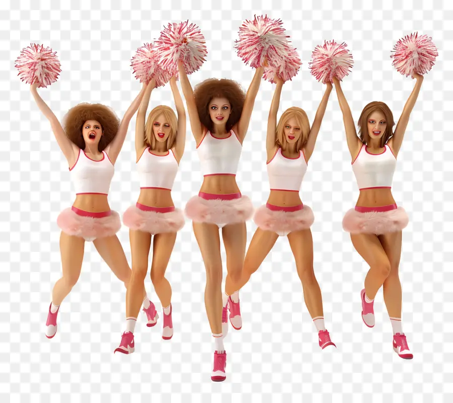 Les Pom Pom Girls，Danse Pose PNG