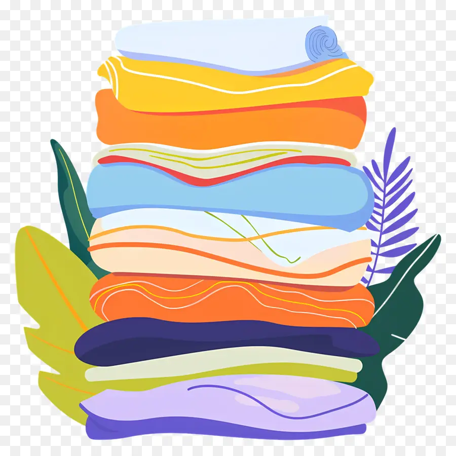 Pile De Tissu，Plié Les Vêtements PNG