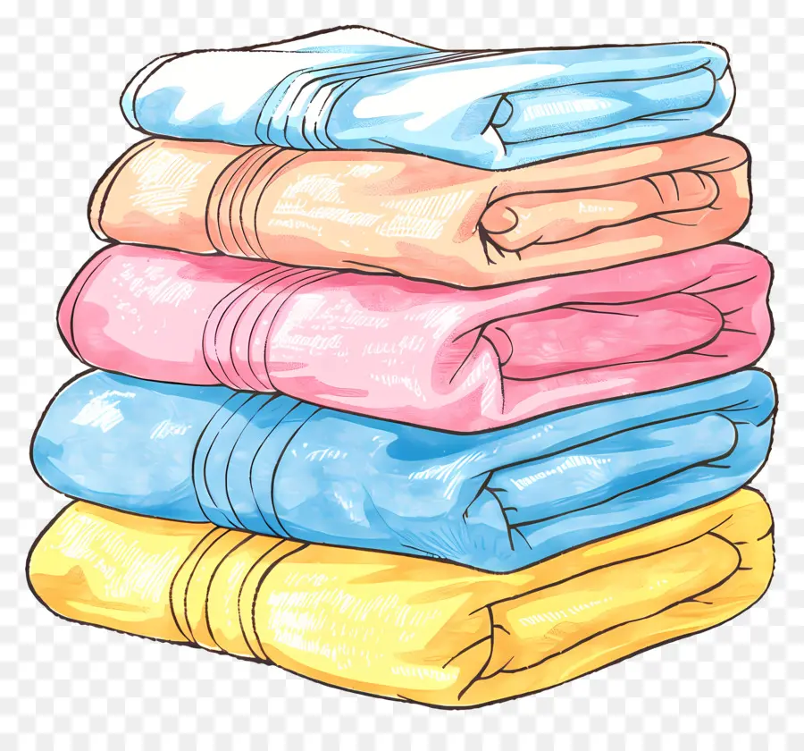 Pile De Serviettes，Pile De Vêtements PNG