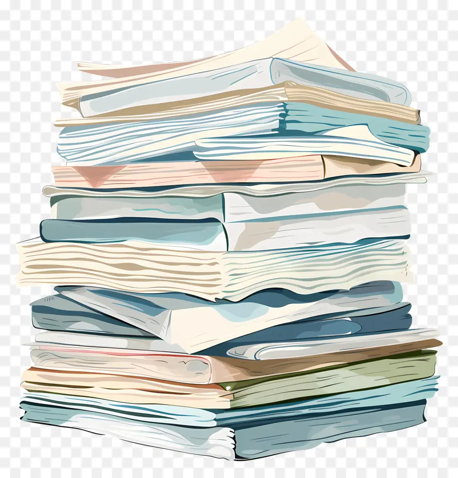 Pile De Papiers，Livre Blanc PNG