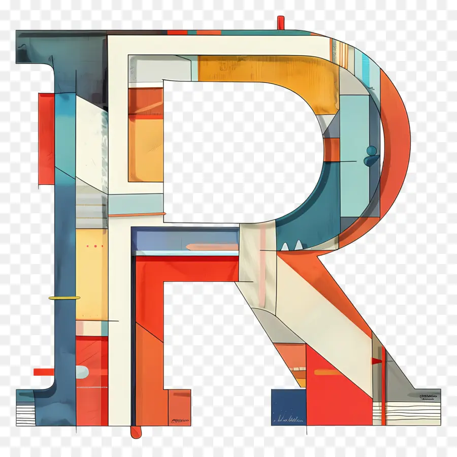 Lettre R，La Typographie PNG