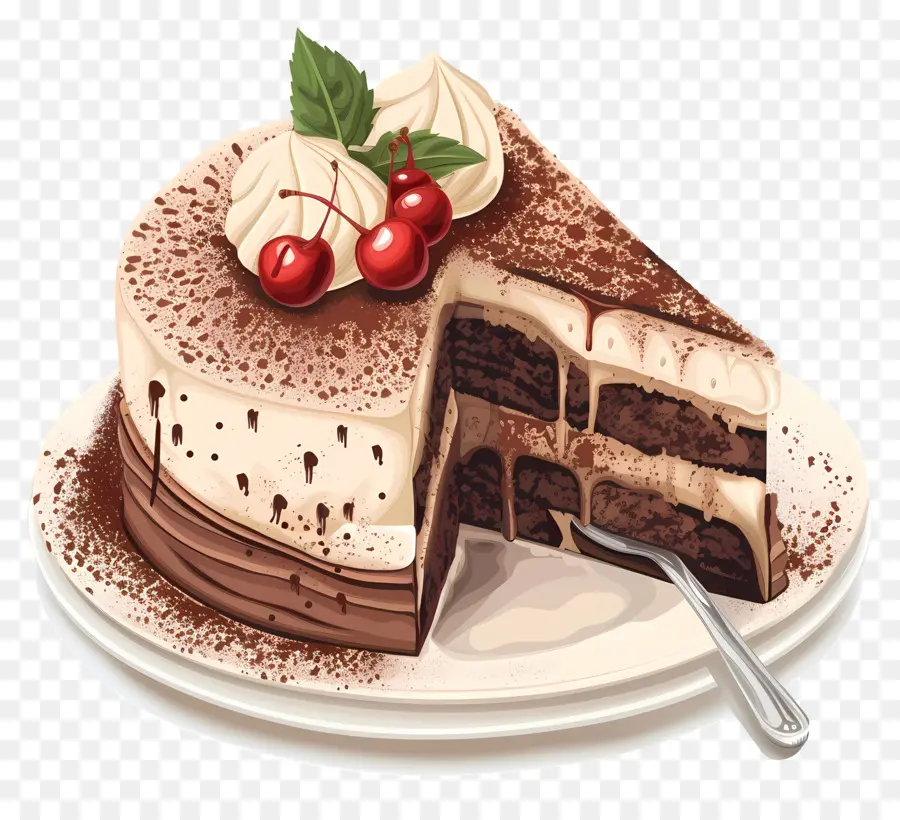 Tiramisu Gâteau，Gâteau Au Chocolat PNG