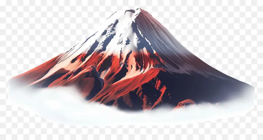 Mont Fuji，La Montagne Enneigée PNG