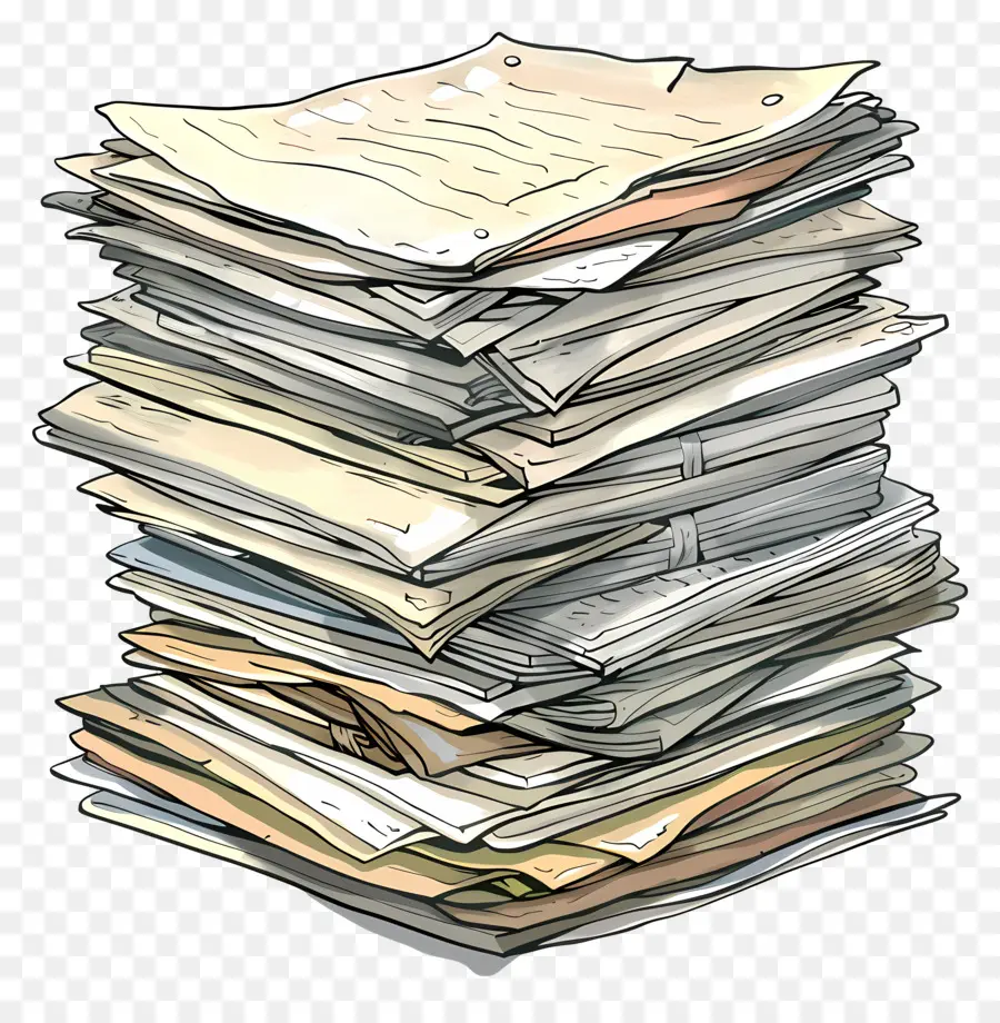 Pile De Papiers，Papiers PNG