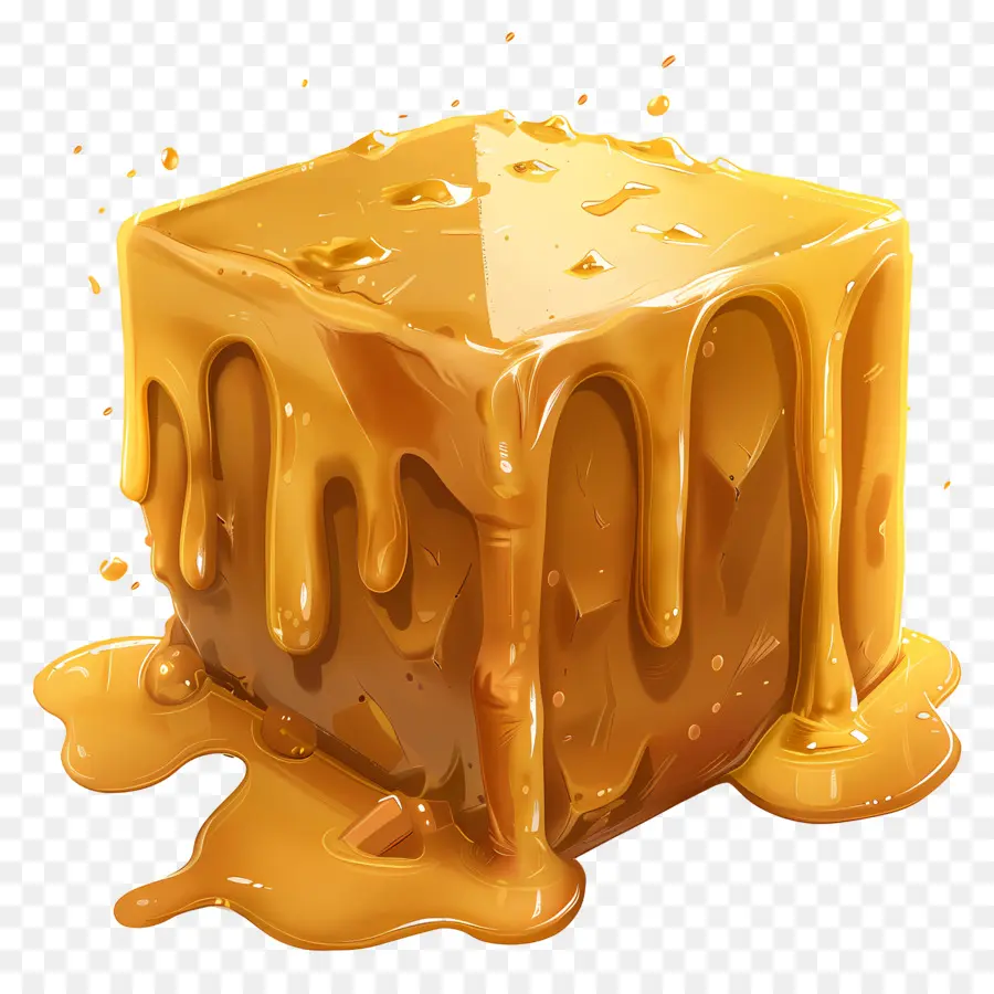 Cube De Caramel，Miel PNG