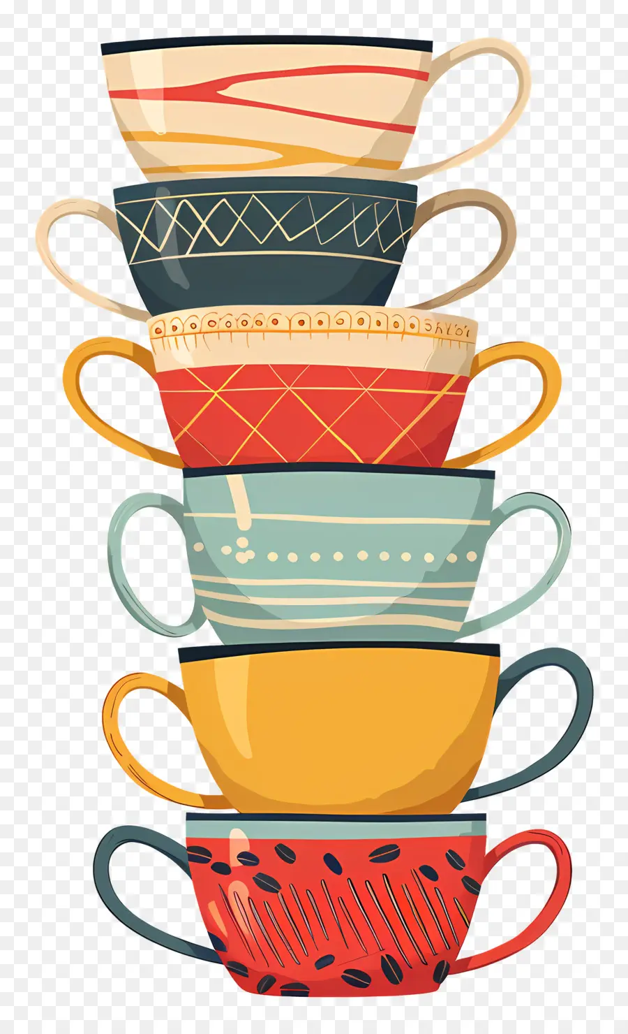 Pile De Tasses，Tasses Empilées PNG