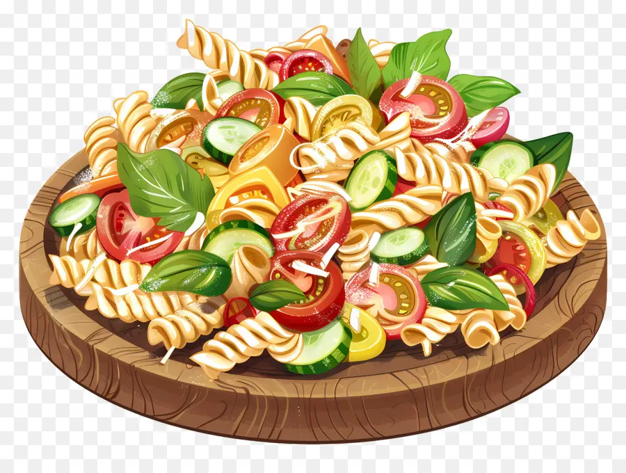 Salade De Pâtes，Légumes Frais PNG