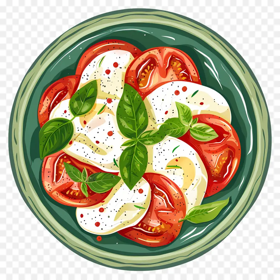 Salade Caprese，Salade De Tomate Et Mozzarella PNG