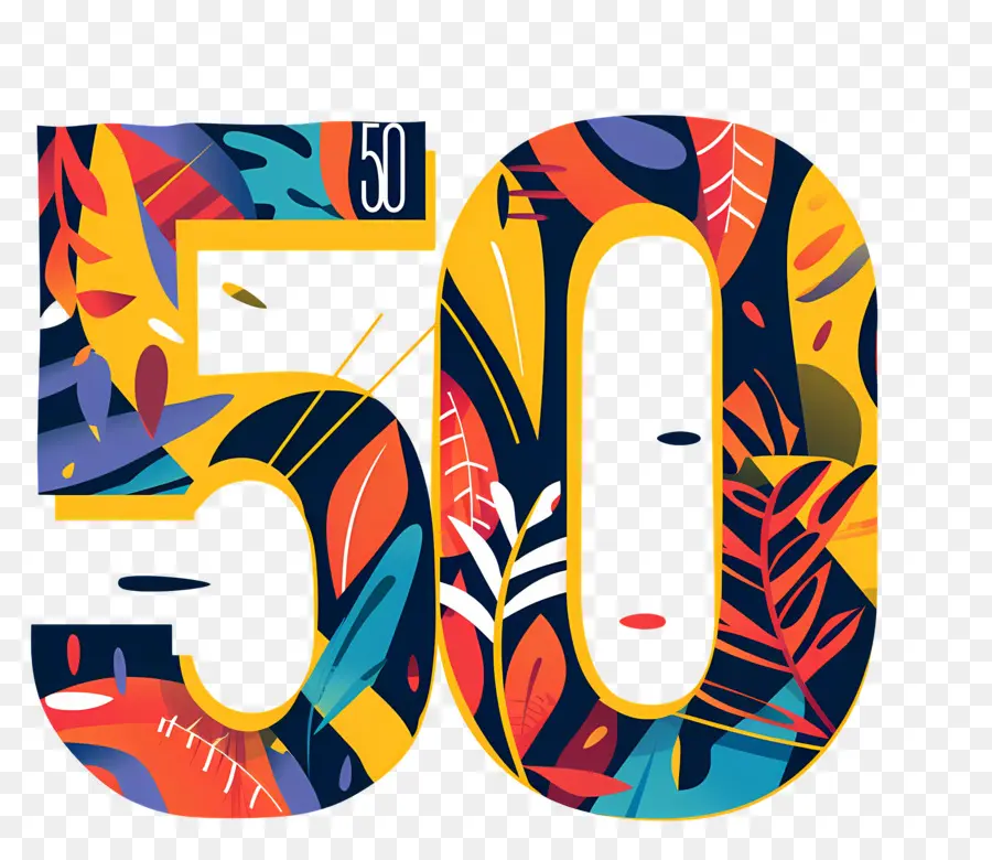 Numéro 50，Logo D'anniversaire PNG