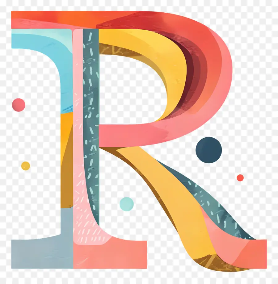 Lettre R，Coloré PNG