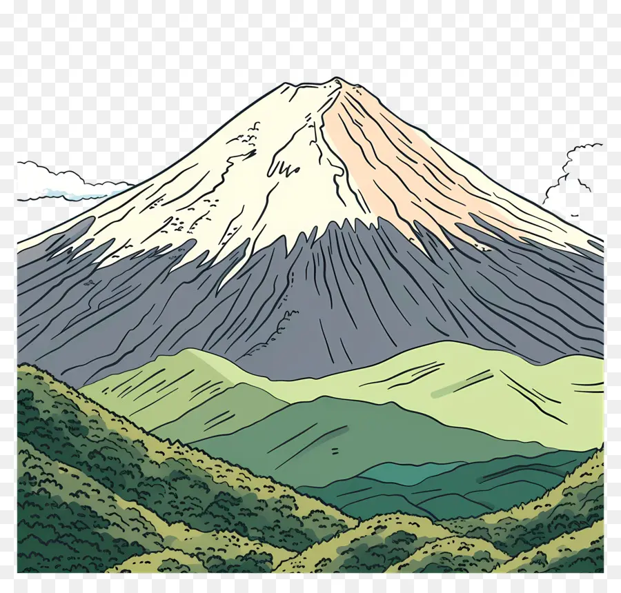 Mont Fuji，Montagne PNG