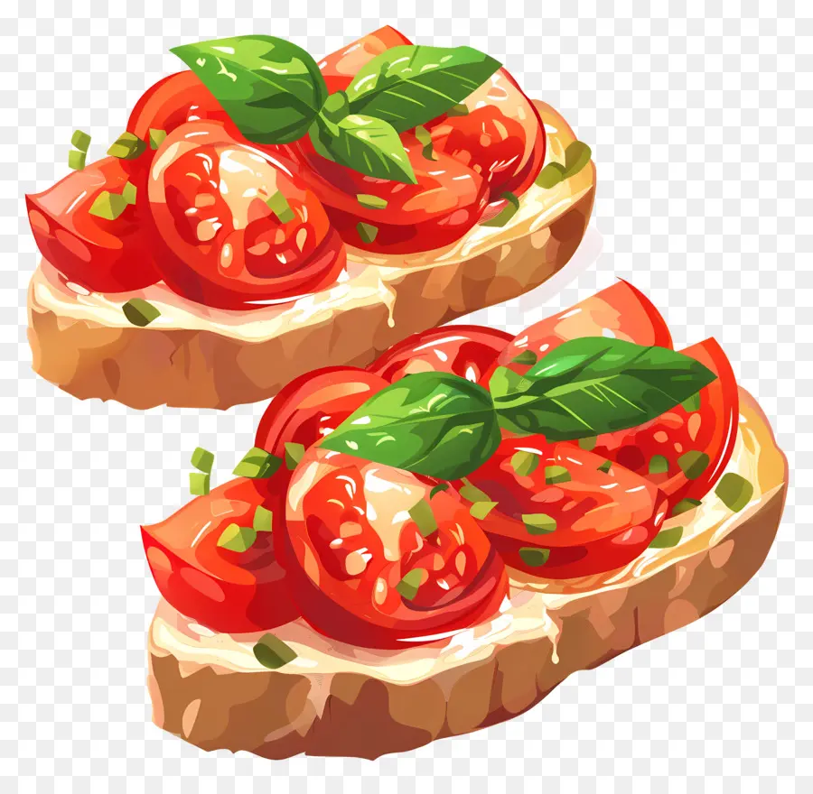 Bruschetta，Pain Grillé PNG