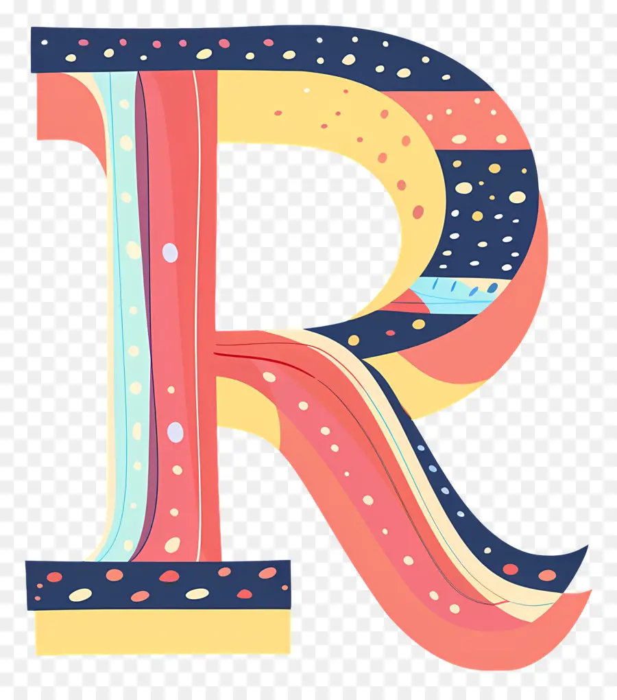 Lettre R，Handdrawn PNG