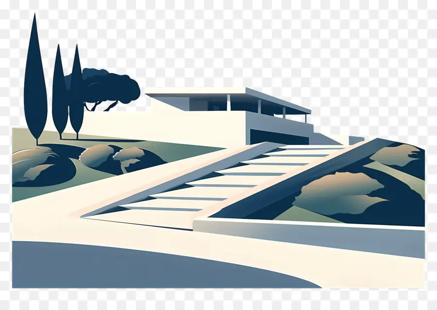 Paysage Du Musée，L'architecture Moderne PNG