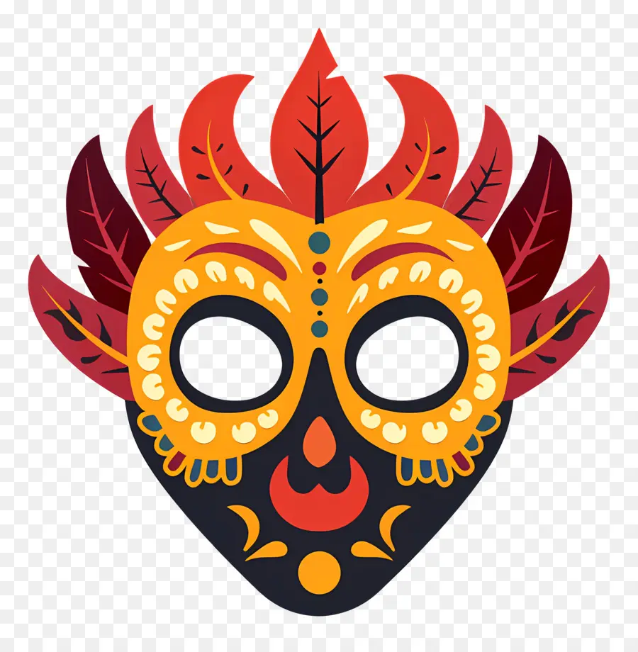 Masque D'halloween，Plume Masque PNG