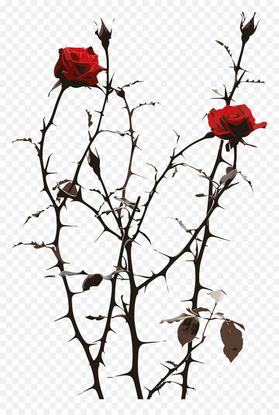 épines De Rose，Les Roses Rouges PNG