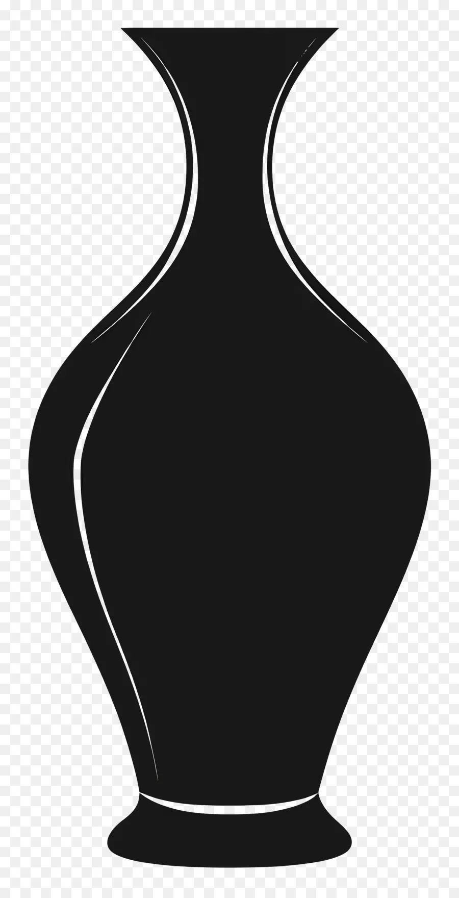 Silhouette De Vase，Noir Vase PNG
