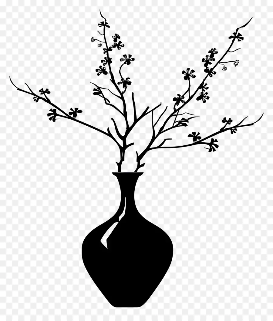 Silhouette De Vase，Vase PNG