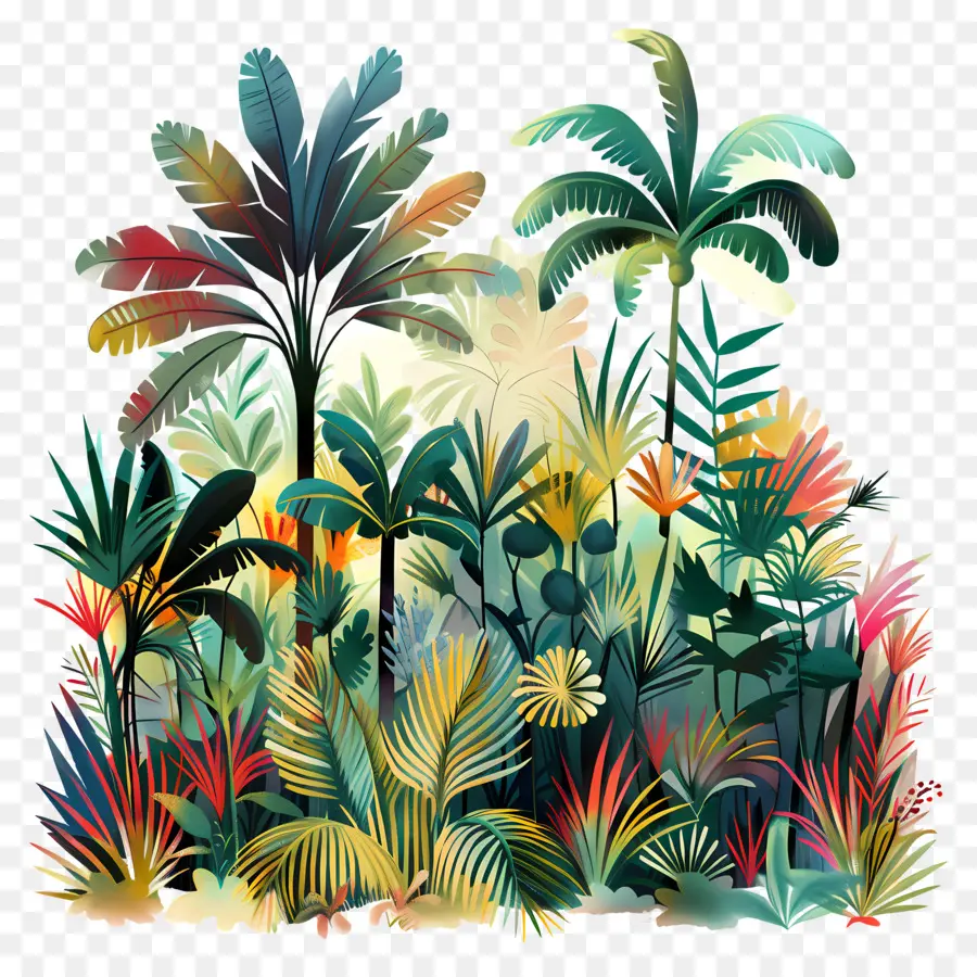 La Forêt Tropicale，Jungle Dense PNG