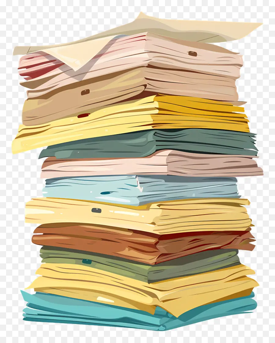 Pile De Papiers，Les Documents Papier PNG