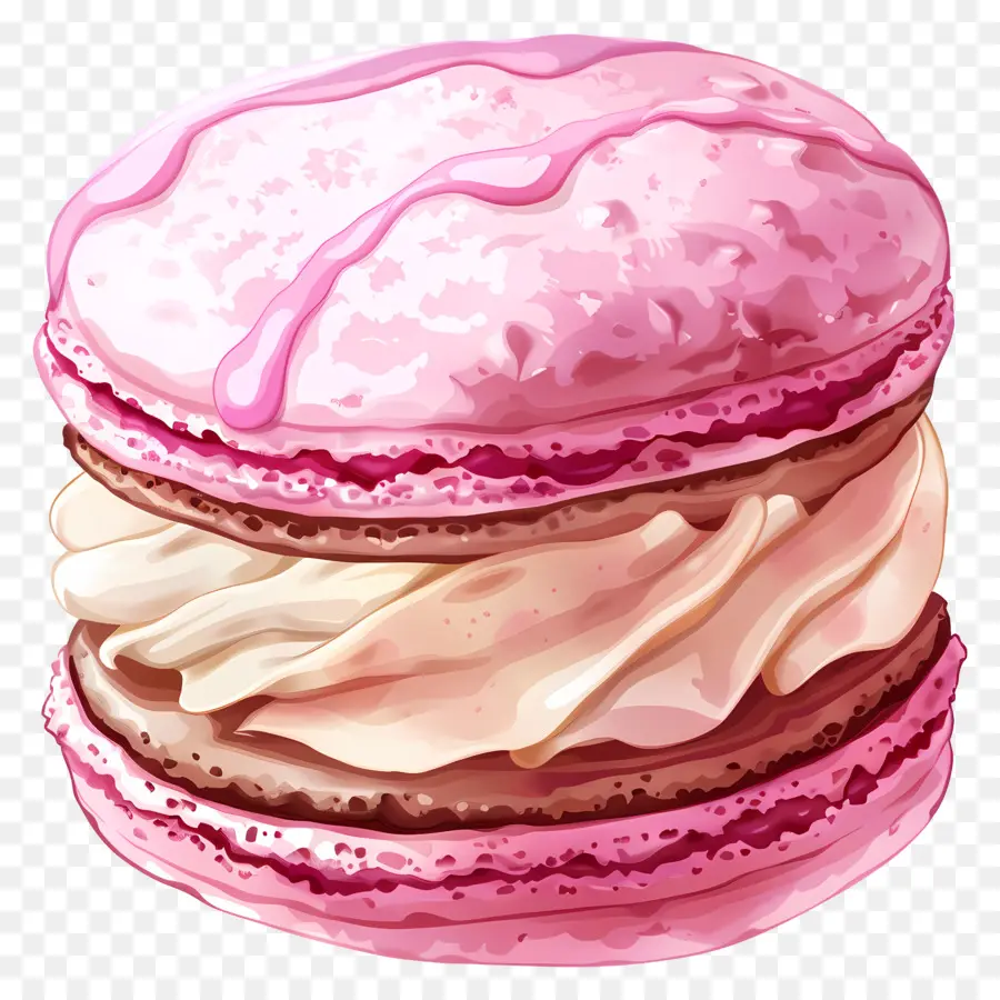 Gâteau Macaron，Macaron Rose PNG