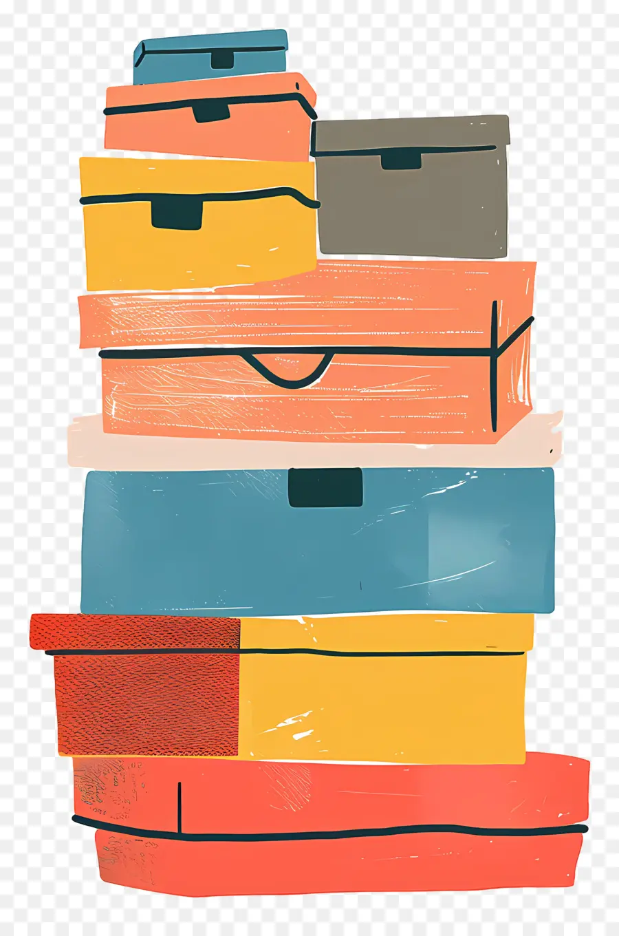 Pile De Boîtes，Pile PNG