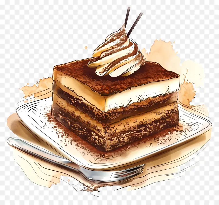 Tiramisu Gâteau，Gâteau PNG