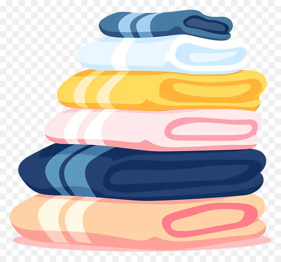 Pile De Serviettes，Les Serviettes De Toilette PNG