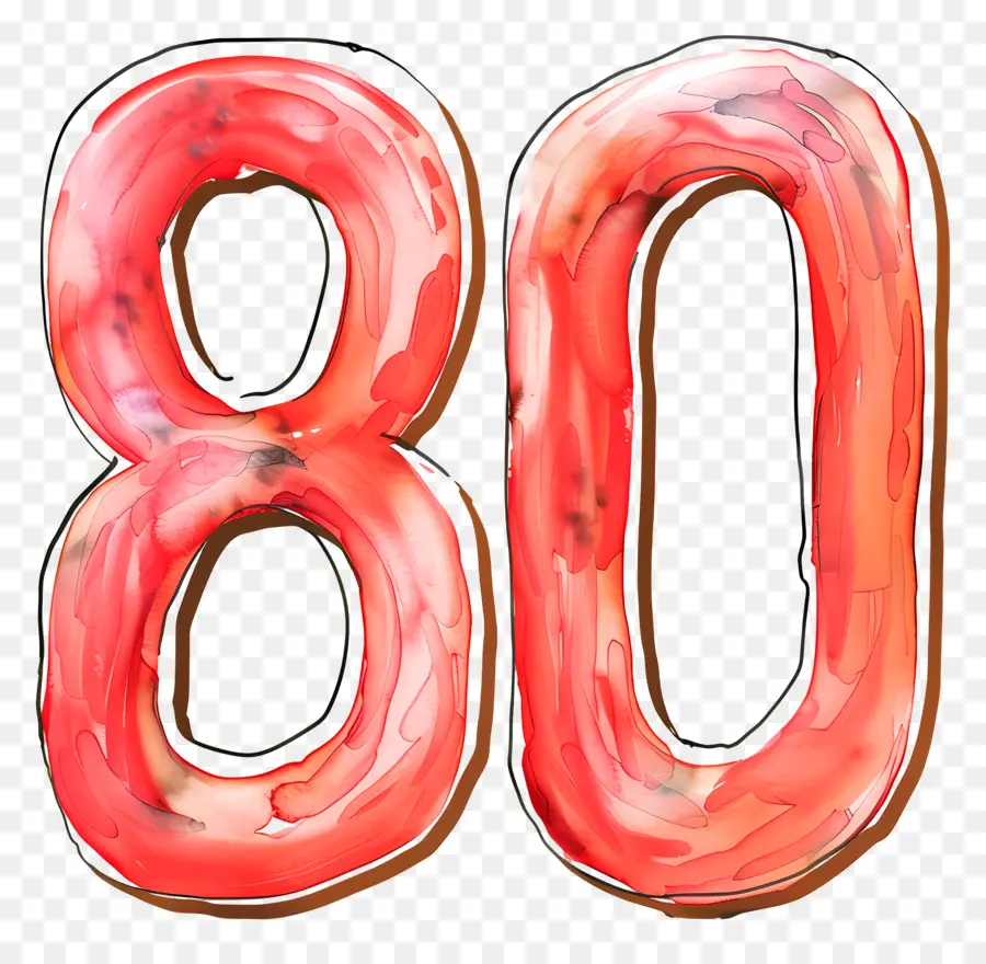 Au Nombre De 80，Rouge PNG