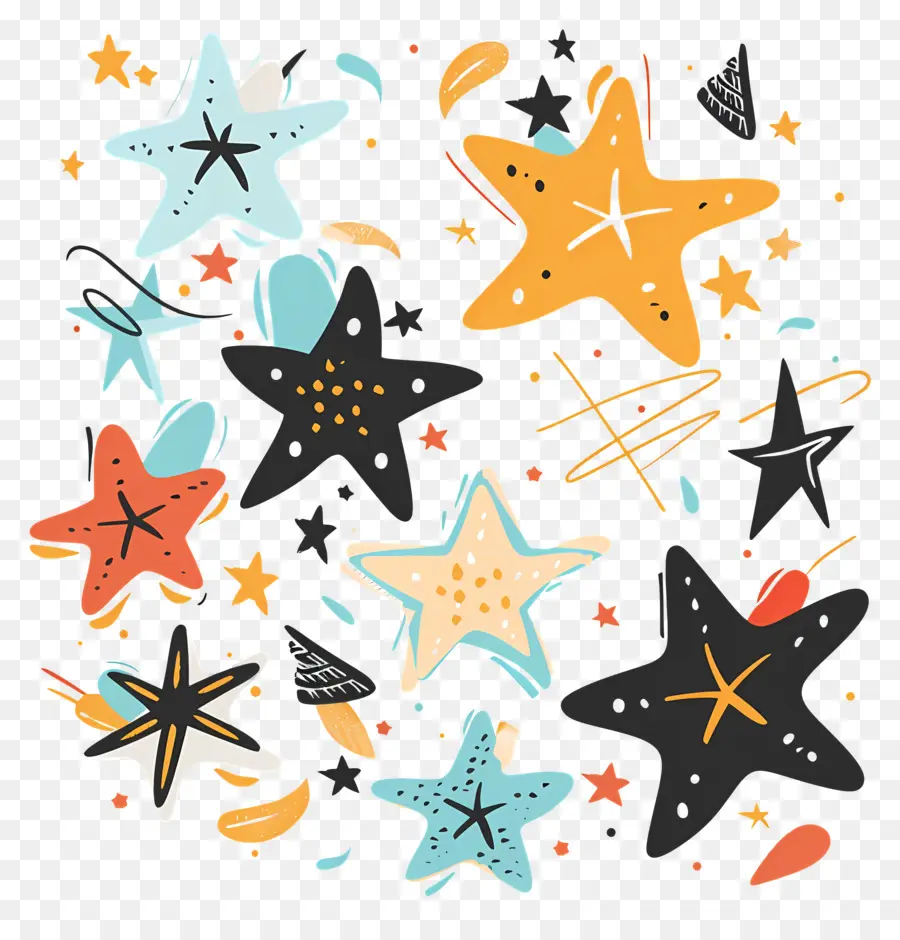 Étoiles De Noël，Motif En étoile PNG