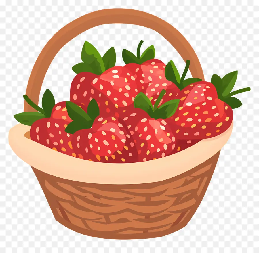 Panier De Fraises，Fraises PNG