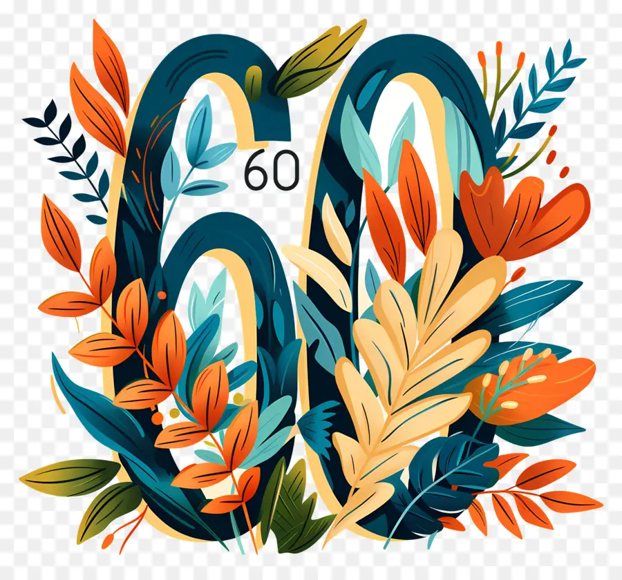 Numéro 60，Arrangement De Fleurs PNG