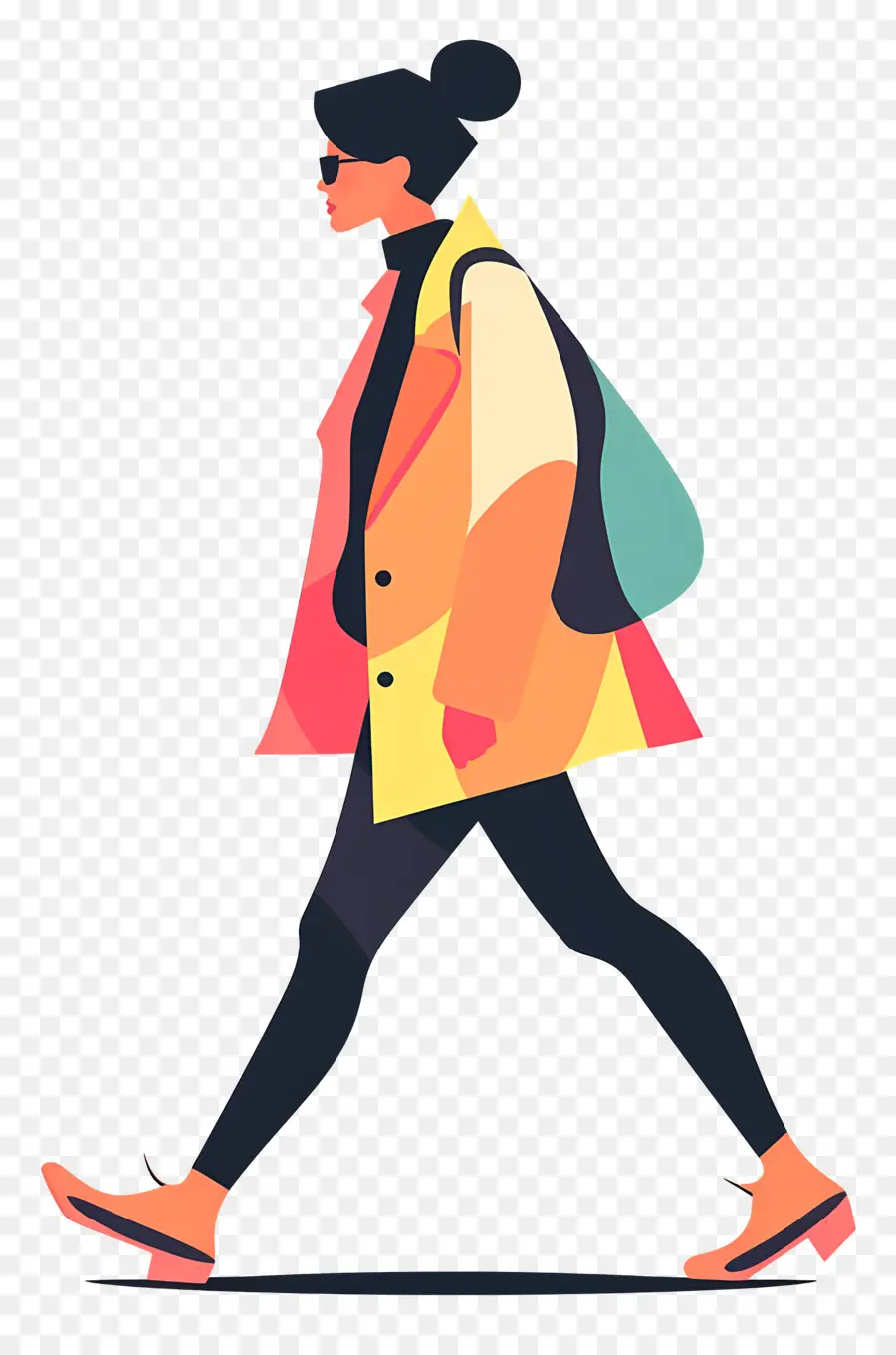 Femme Qui Marche，Dessin Animé PNG